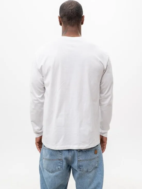 Good Luck Longsleeve T-SHIRT Z Długim Rękawem LONGSLEEVE Biały Męski GOOD LUCK Logo M Biały Regular Fit