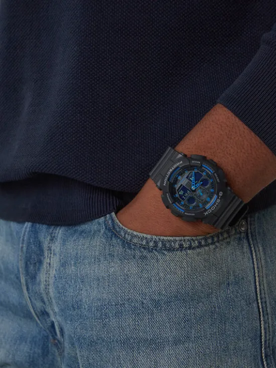 G-Shock Zegarek GA-100-1A2ER Czarny