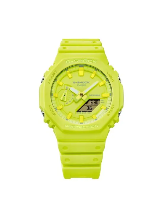 G-Shock Zegarek GA-2100-9A9ER Żółty