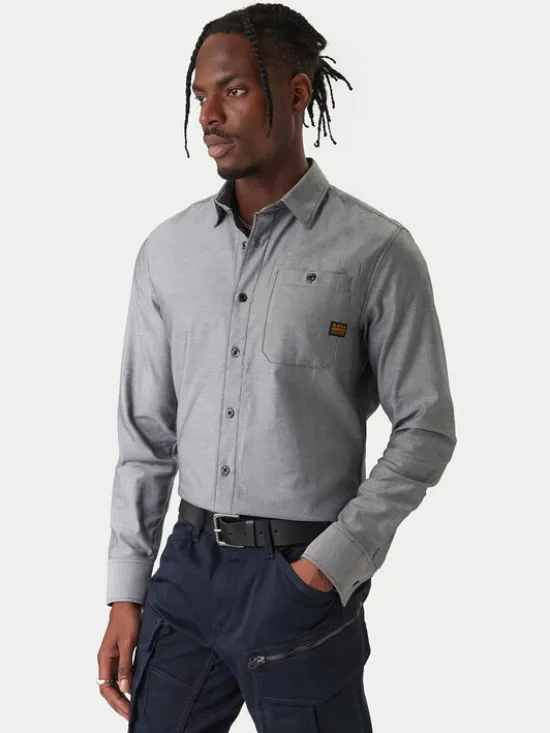 G-STAR Koszula Bristum 2.0 D23553 E071 Szary Slim Fit
