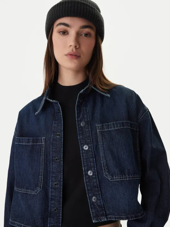 G-STAR Koszula jeansowa D26851-E090 Granatowy Boxy Fit