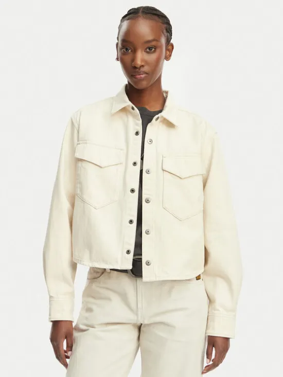 G-STAR Kurtka jeansowa D29107-E362 Kremowy Relaxed Fit