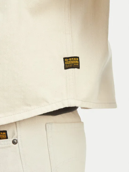 G-STAR Kurtka jeansowa D29107-E362 Kremowy Relaxed Fit