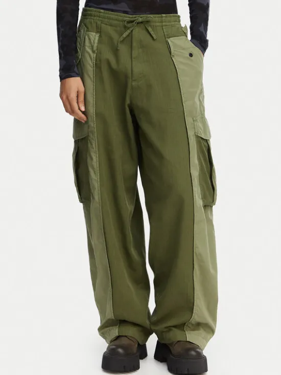 G-STAR Spodnie cargo D29010-E519 Zielony ciemny Straight Fit