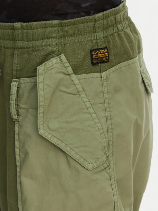 G-STAR Spodnie cargo D29010-E519 Zielony ciemny Straight Fit