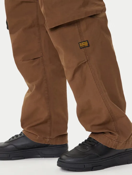 G-STAR Spodnie materiałowe R-3N D25224-D191 Brązowy Straight Fit