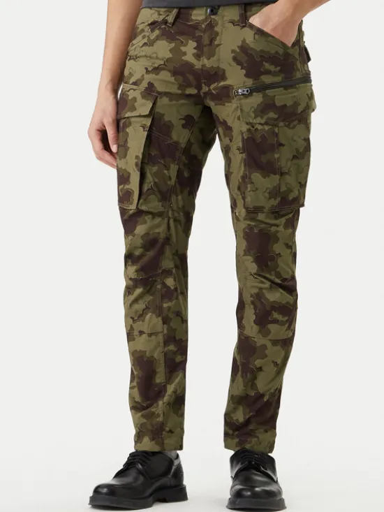 G-STAR Spodnie materiałowe Rovic D02190-D553 Zielony Regular Fit