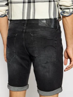 G-STAR Szorty jeansowe 3301 Slim ½ D10481-A634-9887 Czarny Slim Fit