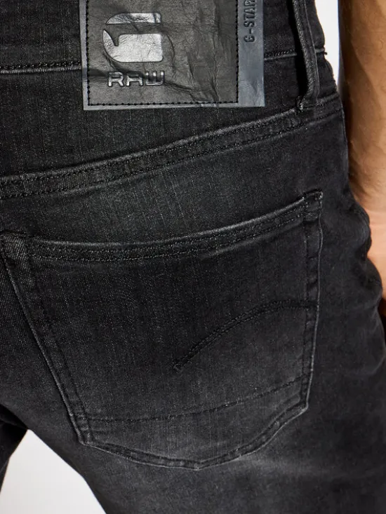 G-STAR Szorty jeansowe 3301 Slim ½ D10481-A634-9887 Czarny Slim Fit