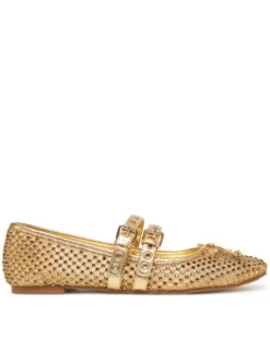 Guess Baleriny FLJKNN FAB02 Złoty