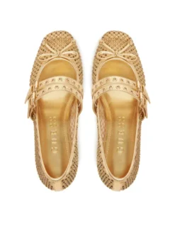 Guess Baleriny FLJKNN FAB02 Złoty