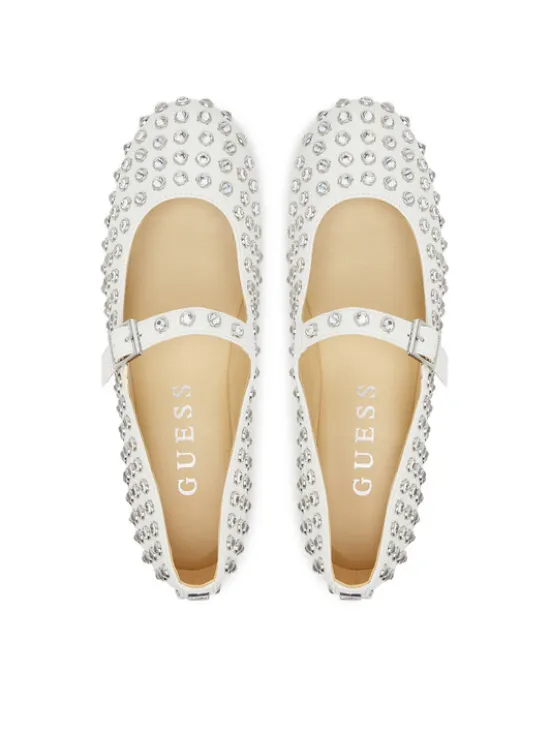 Guess Baleriny FLTKDL ELE02 Biały