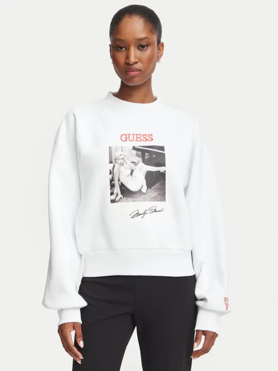 Guess Bluza 184347 Biały Classic Fit