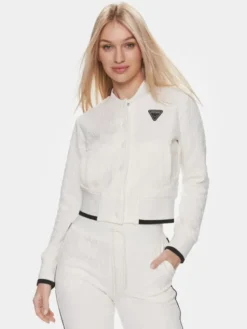 Guess Bluza Cheri Baseball V4RQ07 KBSL0 Biały Regular Fit