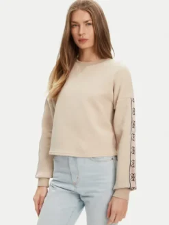 Guess Bluza V3BQ16 KB3P2 Beżowy Regular Fit