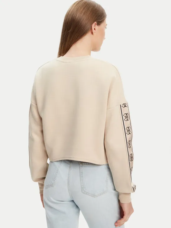 Guess Bluza V3BQ16 KB3P2 Beżowy Regular Fit