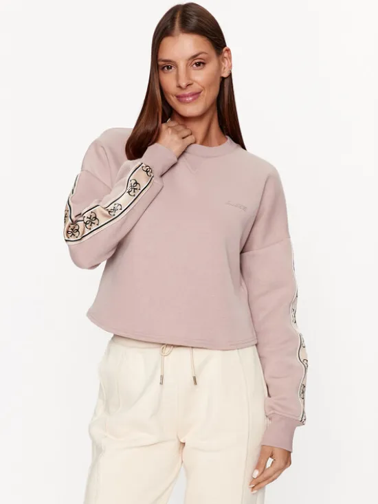 Guess Bluza V3BQ16 KB3P2 Różowy Regular Fit