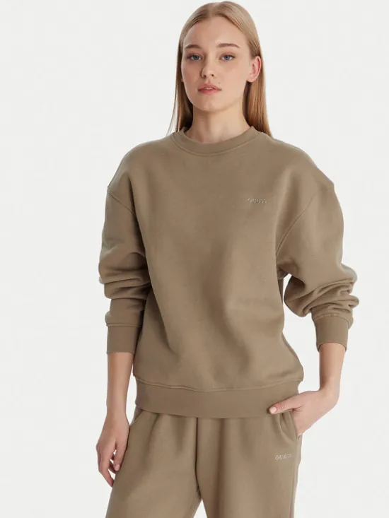 Guess Bluza V6RQ13 K9V31 Beżowy Regular Fit