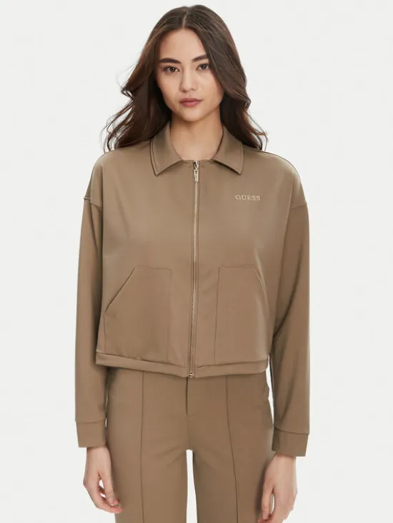 Guess Bluza V5YL08 KCX42 Brązowy Regular Fit