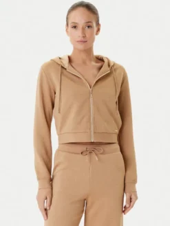 Guess Bluza V5YQ06 KBSL2 Brązowy Regular Fit