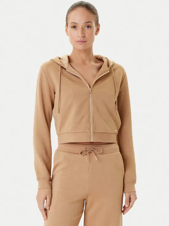 Guess Bluza V5YQ06 KBSL2 Brązowy Regular Fit