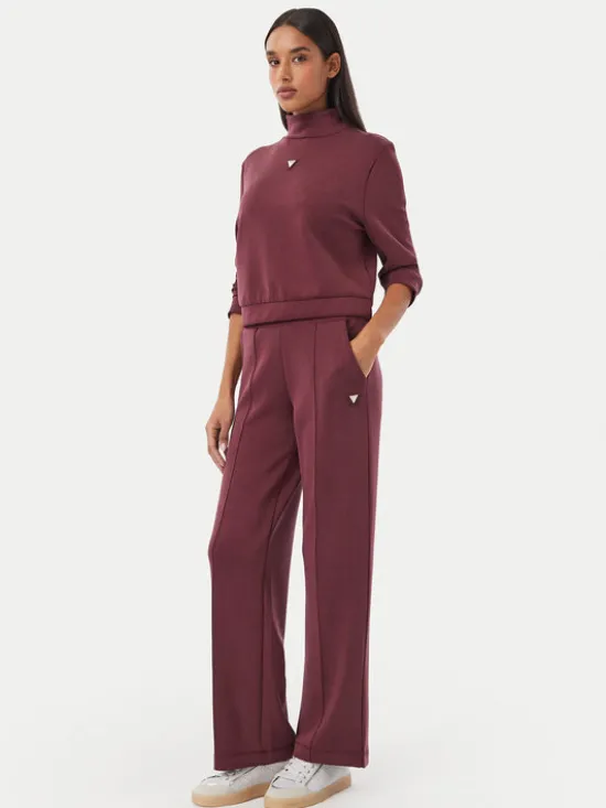 Guess Bluza V4YQ05 KCAY2 Bordowy Regular Fit