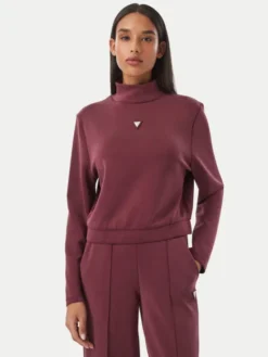 Guess Bluza V4YQ05 KCAY2 Bordowy Regular Fit