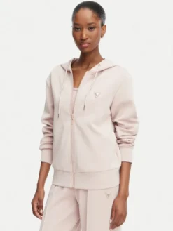 Guess Bluza V4YQ06 KCAY2 Różowy jasny Regular Fit
