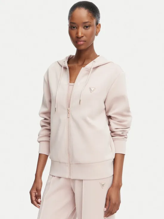 Guess Bluza V4YQ06 KCAY2 Różowy jasny Regular Fit