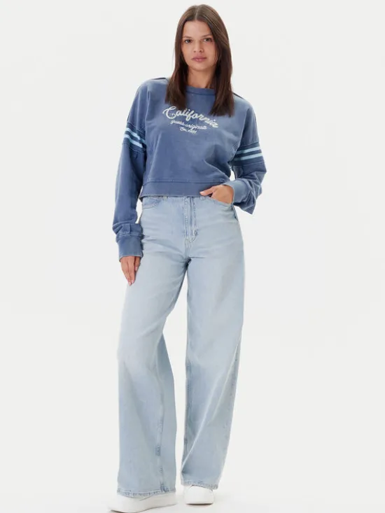 Guess Bluza W5YQ24 K68I4 Niebieski Regular Fit