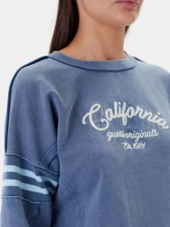 Guess Bluza W5YQ24 K68I4 Niebieski Regular Fit