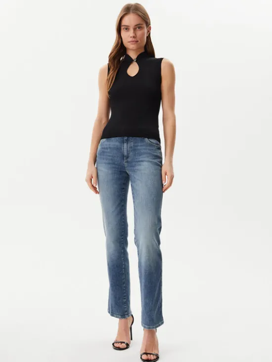 Guess Bluzka W5GR10 Z3L10 Czarny Regular Fit