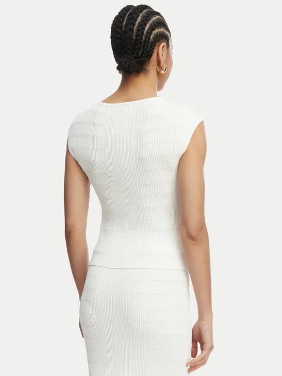 Guess Bluzka W5YR12 Z0130 Biały Regular Fit