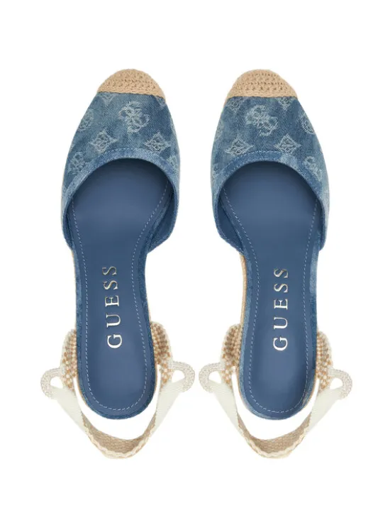 Guess Espadryle FLJCYR DEN04 Niebieski