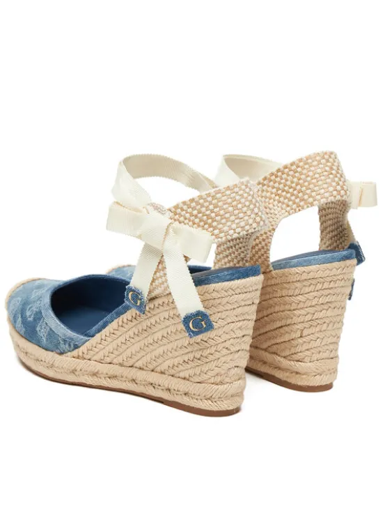 Guess Espadryle FLJCYR DEN04 Niebieski