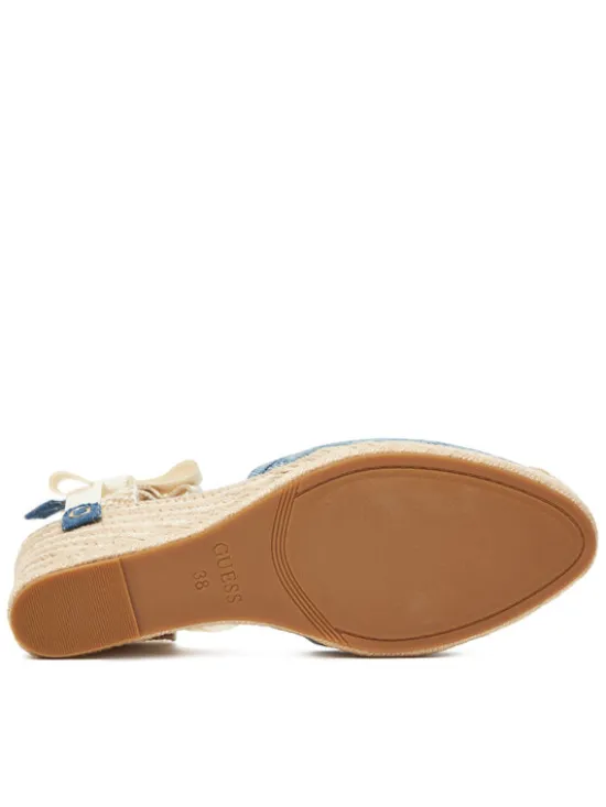 Guess Espadryle FLJCYR DEN04 Niebieski