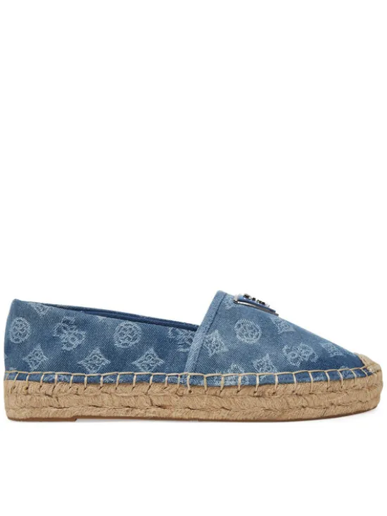 Guess Espadryle FLJDNN DEN14 Niebieski