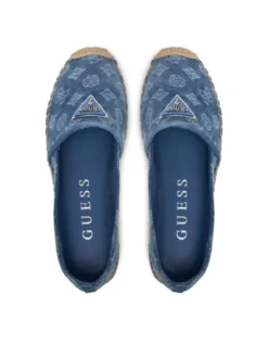 Guess Espadryle FLJDNN DEN14 Niebieski