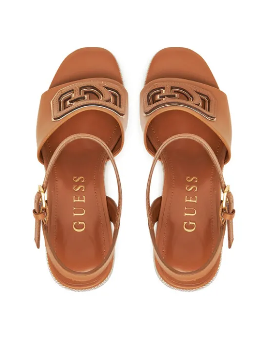 Guess Espadryle FLJFML LEA03 Brązowy