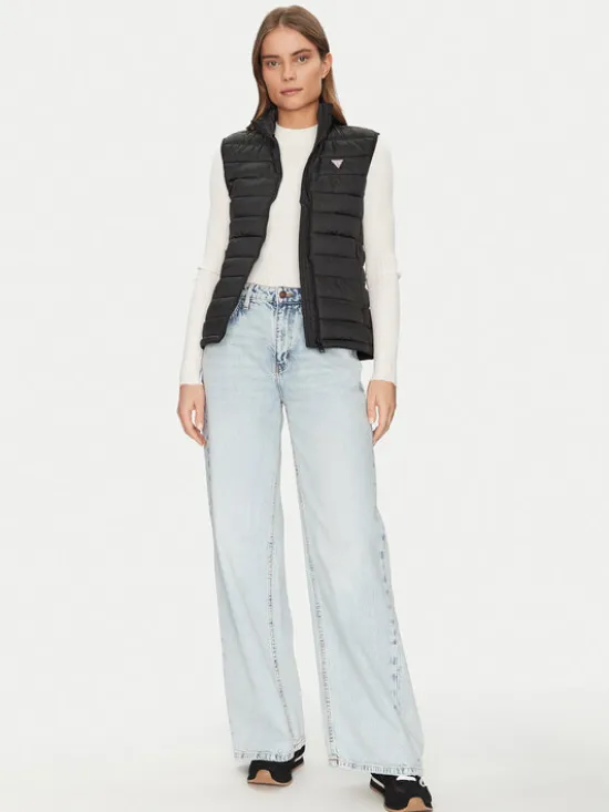 Guess Jeans Bezrękawnik W5RN55 WHAB2 Czarny Regular Fit