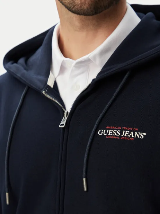 Guess Jeans Bluza M6RQ38 KCPR1 Granatowy Regular Fit