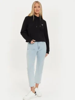 Guess Jeans Bluza W4YQ04 KC811 Czarny Classic Fit