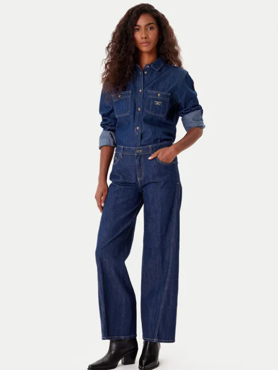 Guess Jeans Jeansy W5BA2T D002A Niebieski Wide Leg