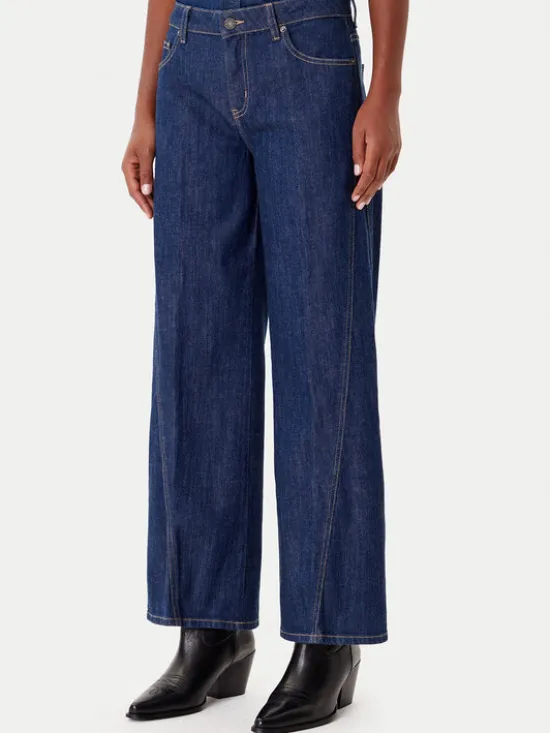 Guess Jeans Jeansy W5BA2T D002A Niebieski Wide Leg