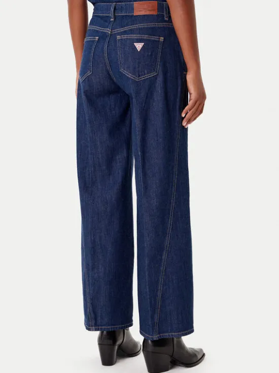 Guess Jeans Jeansy W5BA2T D002A Niebieski Wide Leg