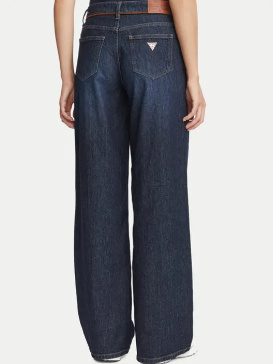 Guess Jeans Jeansy W6BA0Y D1793 Granatowy Wide Leg