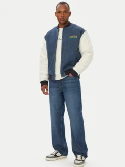 Guess Jeans Kurtka bomber 183630 Niebieski Classic Fit