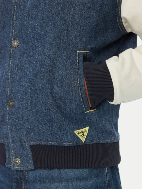 Guess Jeans Kurtka bomber 183630 Niebieski Classic Fit