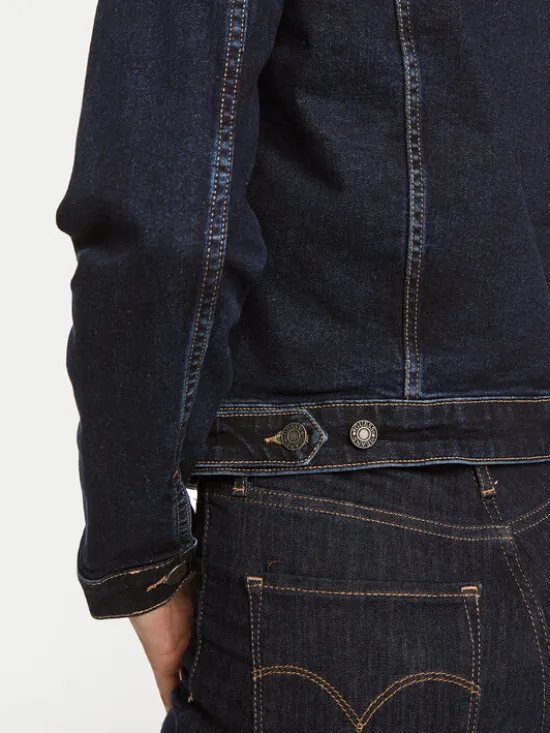 Guess Jeans Kurtka jeansowa W4YN55 D5CB1 Granatowy Regular Fit