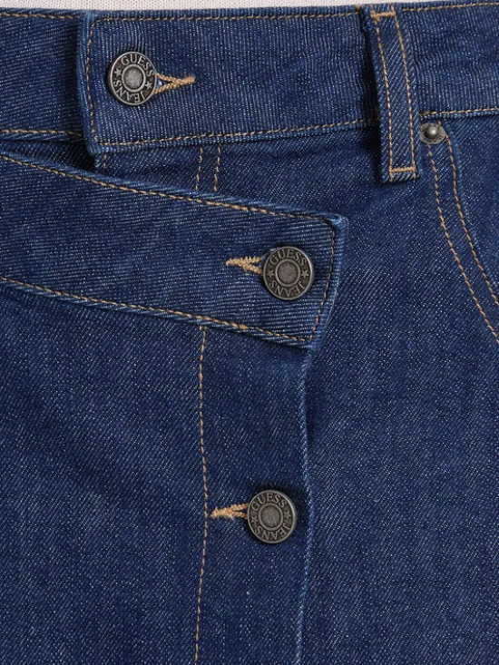 Guess Jeans Spódnica jeansowa W5BD96 D002A Granatowy Regular Fit